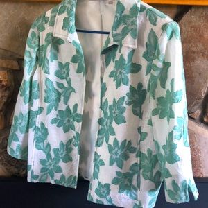 Jacket floral 3/4 sleeve. Alfred Dunner size 10p